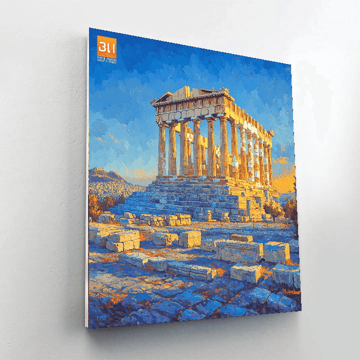 The Acropolis Of Athens Number Painting