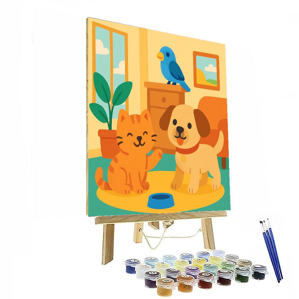 Friendly Pet Pals Paint By Color