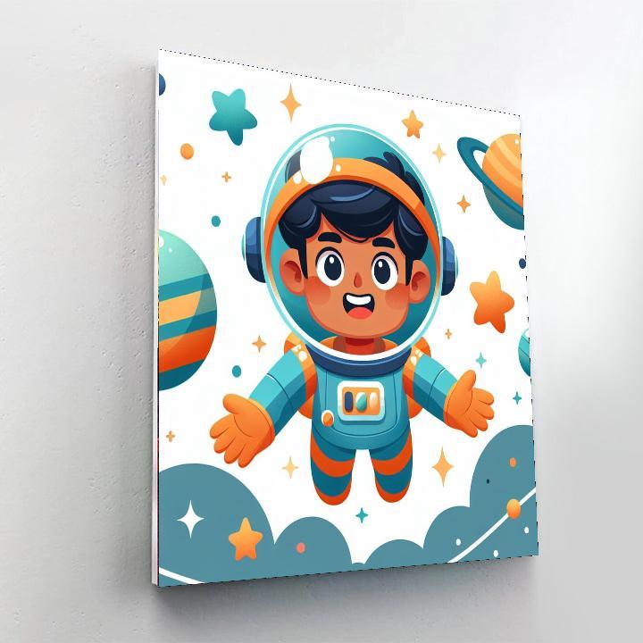 Curious Space Explorer DIY Paint By Numbers