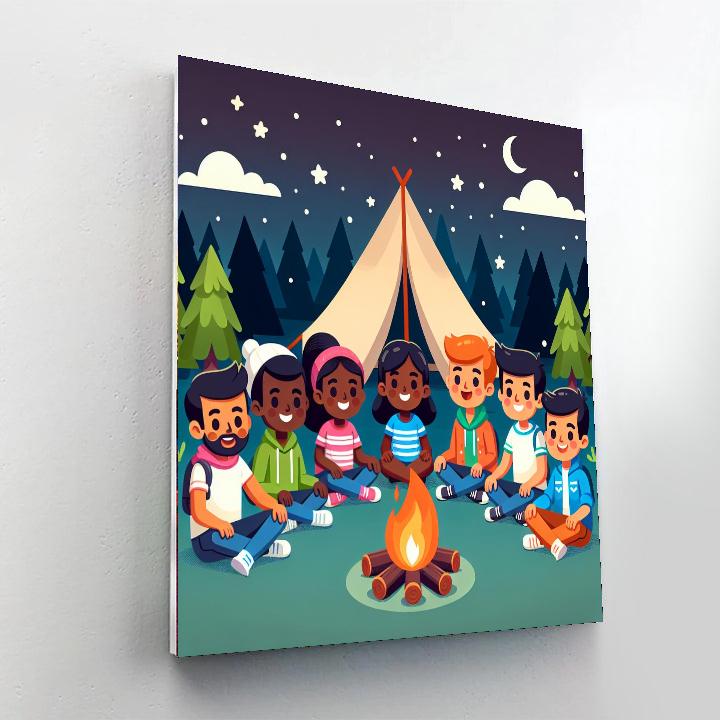 Cozy Camping Paint By Numbers Art