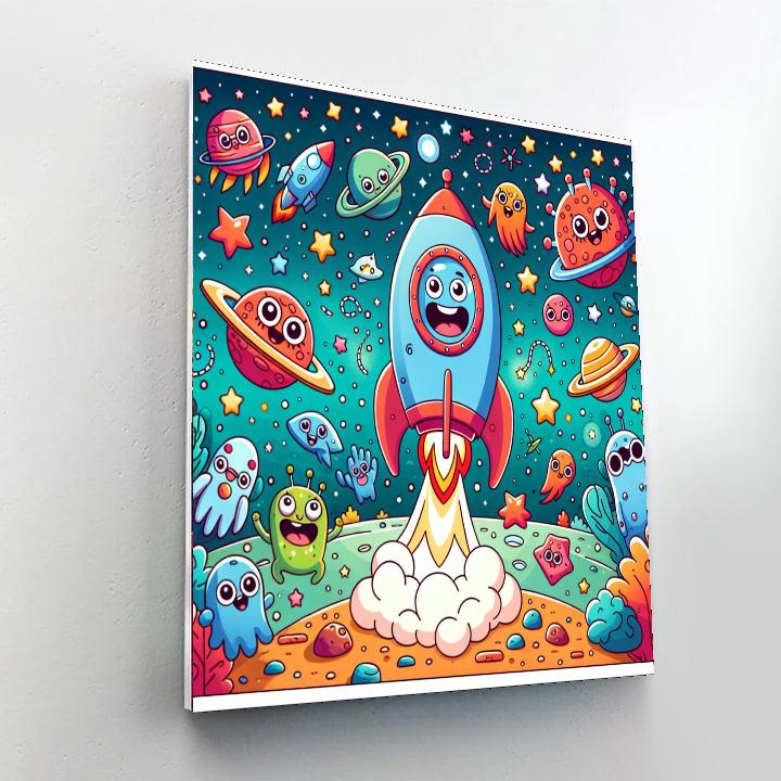 Wonderful Space Adventure Number Painting