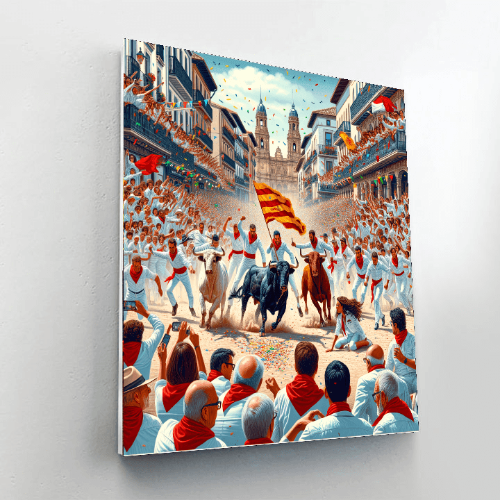 Festival Of San Fermín - Spain Paint By Numbers Kits