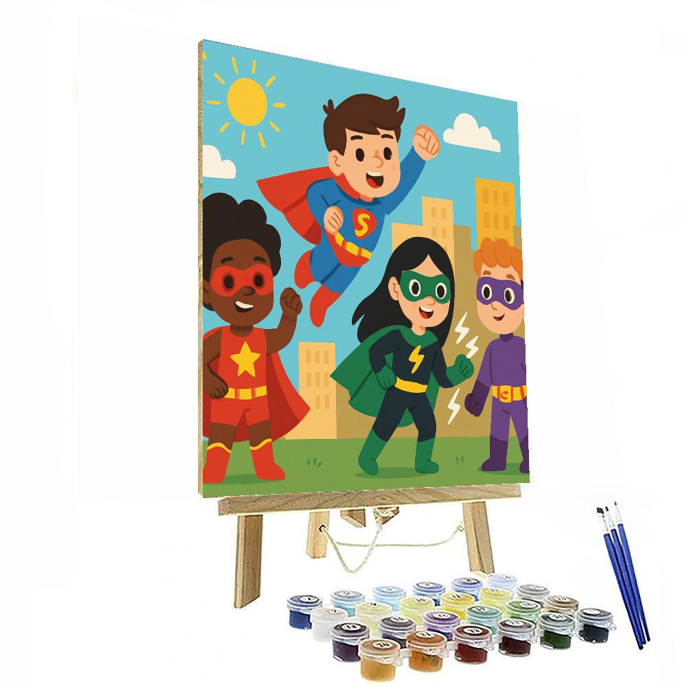 Cool Superhero Squad Paint By Numbers Kits