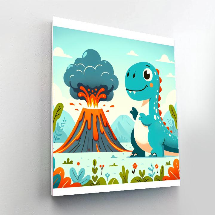 Friendly Dino's Volcano World Paint By Numbers Kits