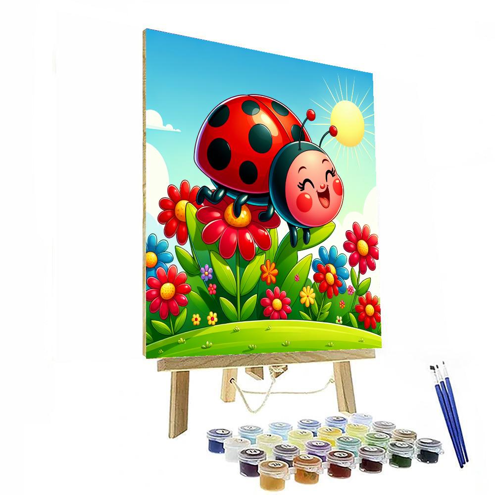 Whimsical Ladybug Paint By Numbers Art