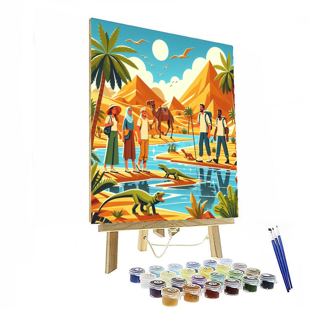 Desert Oasis Safari Painting By Numbers Kit