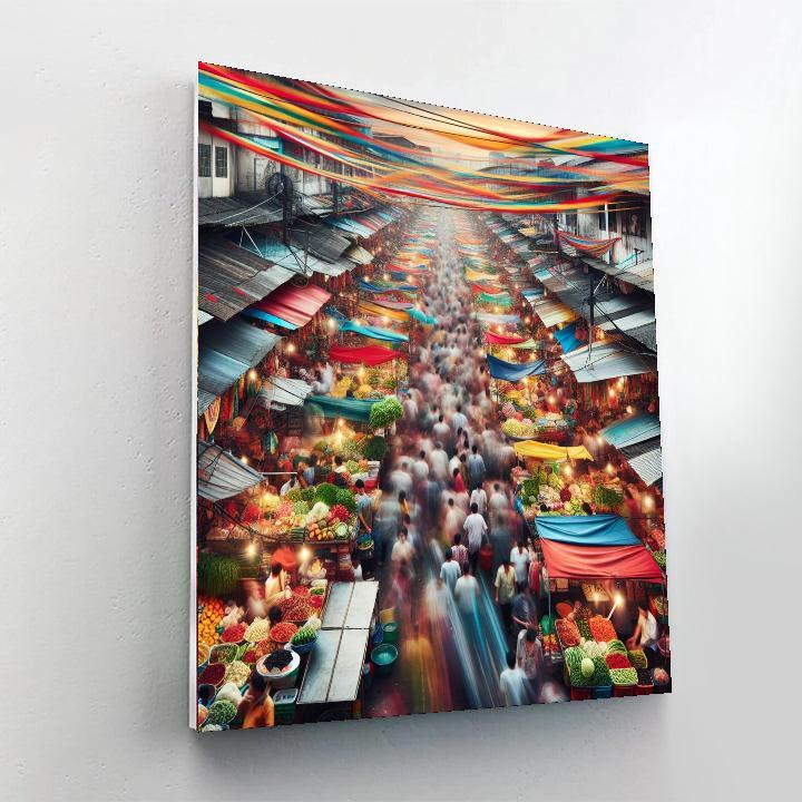 Vibrant Asian Market DIY Paint By Numbers