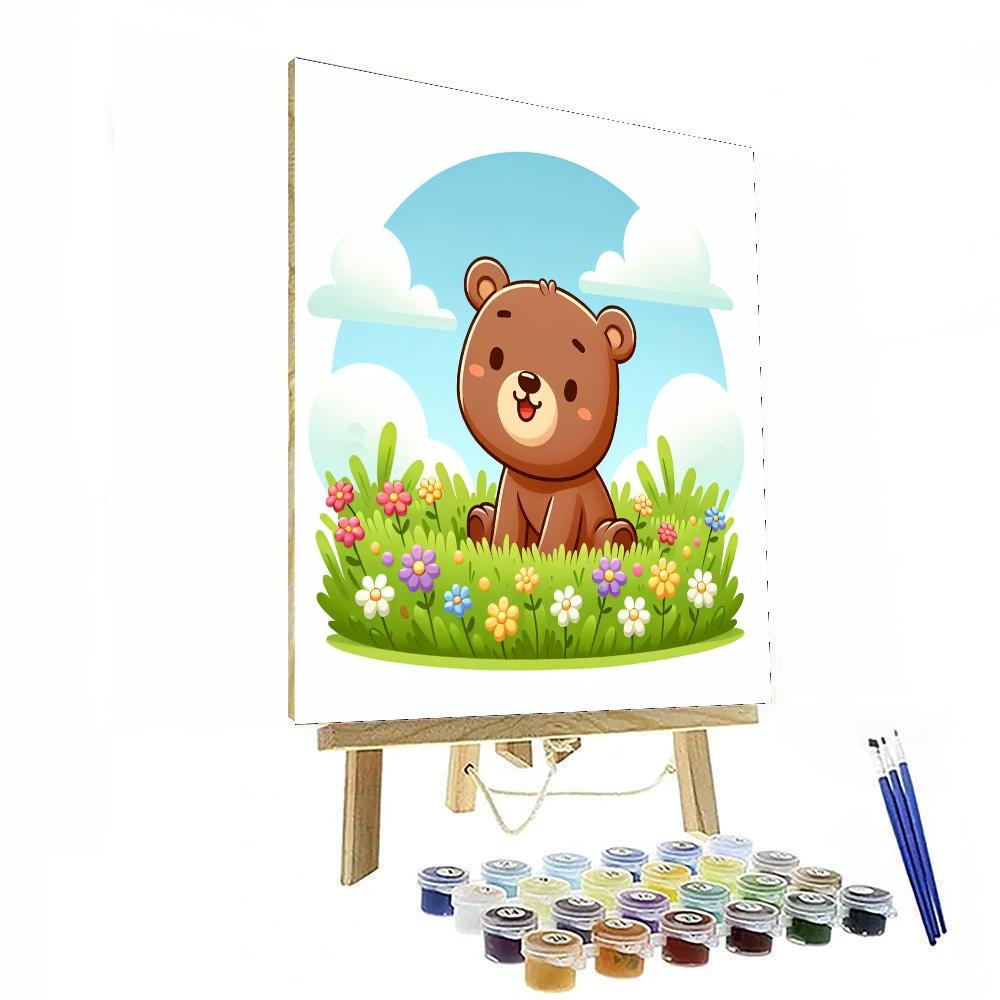 Bouncy Bear Cub Numbered Painting Kits
