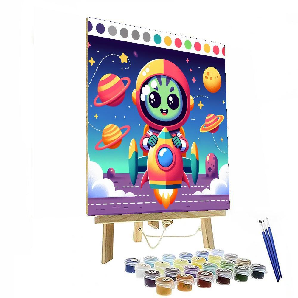 Space Race Challenge DIY Paint By Numbers