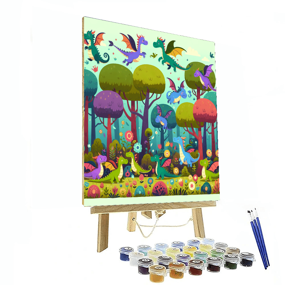 Mystic Dragon Forest Painting By Numbers Kit