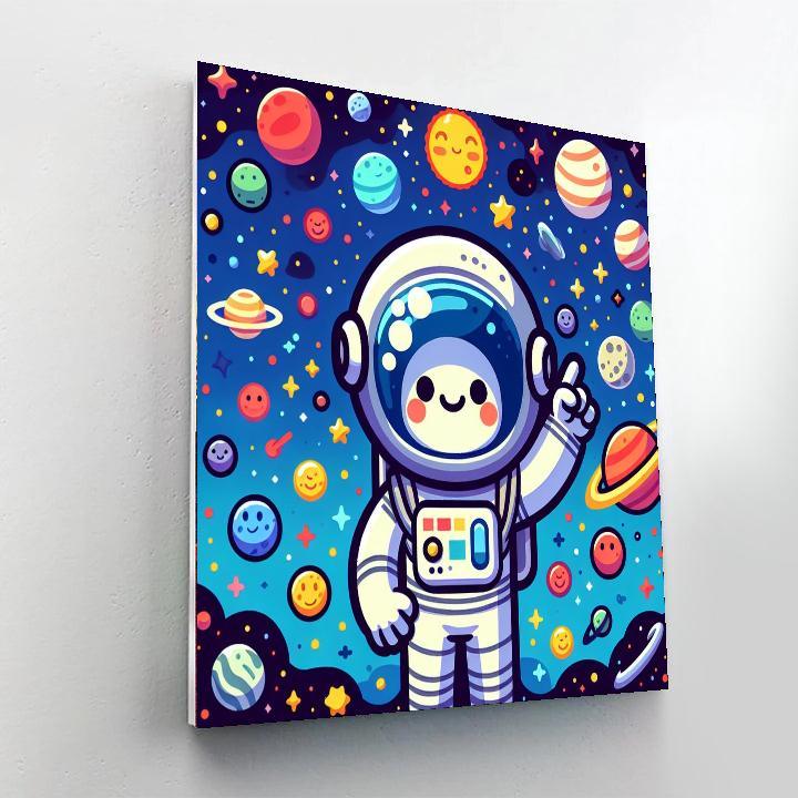 Galaxy Explorer Astronaut Painting Number Kit