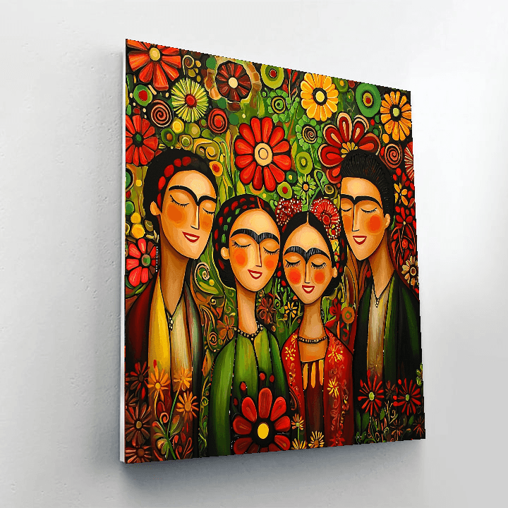 Frida Kahlo Inspired Friends Together  Paint By Numbers
