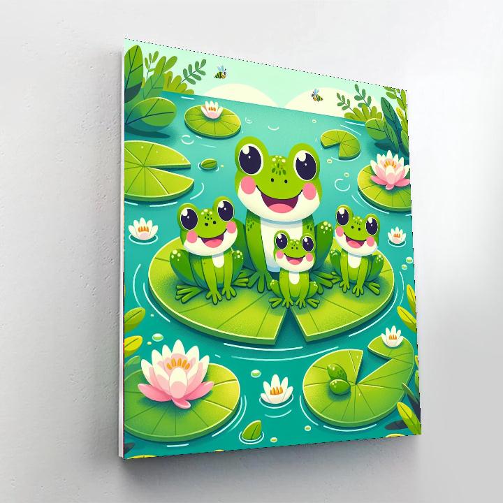 Playful Frog Family Numbered Painting Kits