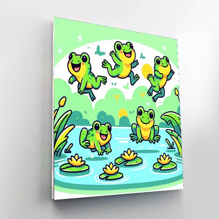 Friendly Frogs Numbered Painting Kits