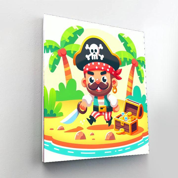 Treasure Island Pirate Adventure Paint By Numbers Art