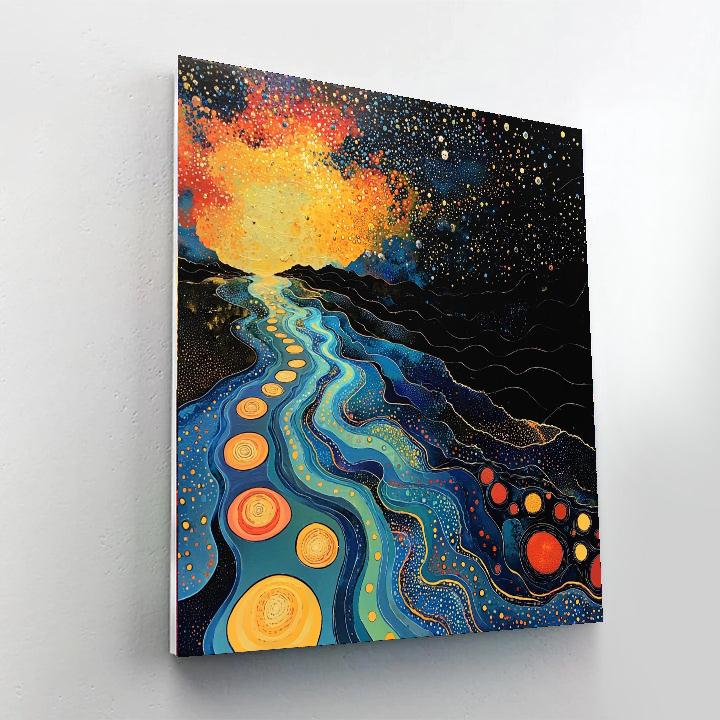 Yayoi Kusama Inspired Celestial Waves Of Color  Paint By Number