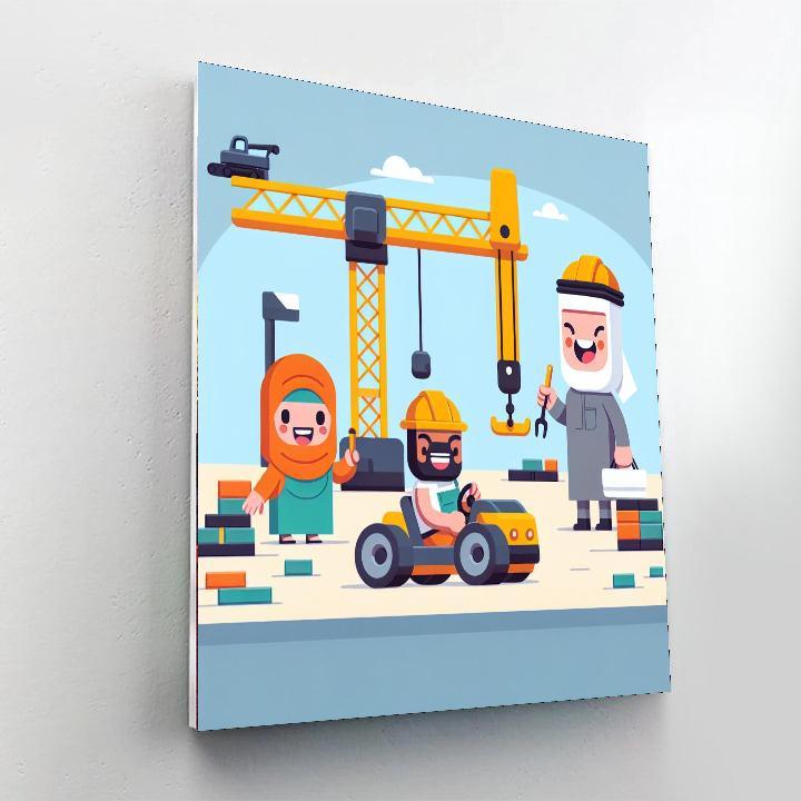 Construction Crew Heroes Paint By Number