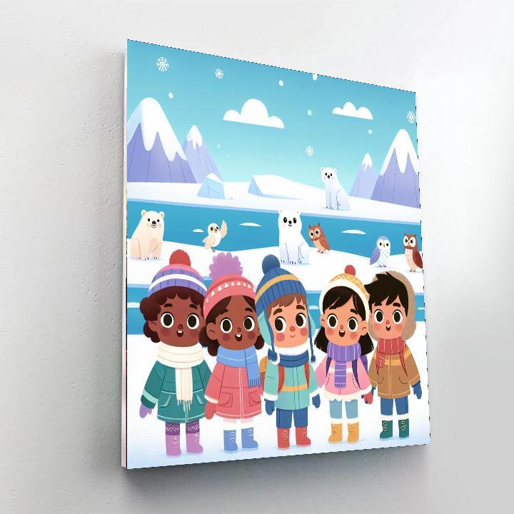 Arctic Wonderland Exploration Paint By Numbers Art