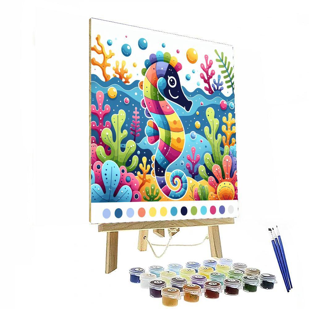 Smiling Seahorse Numbered Painting Kits
