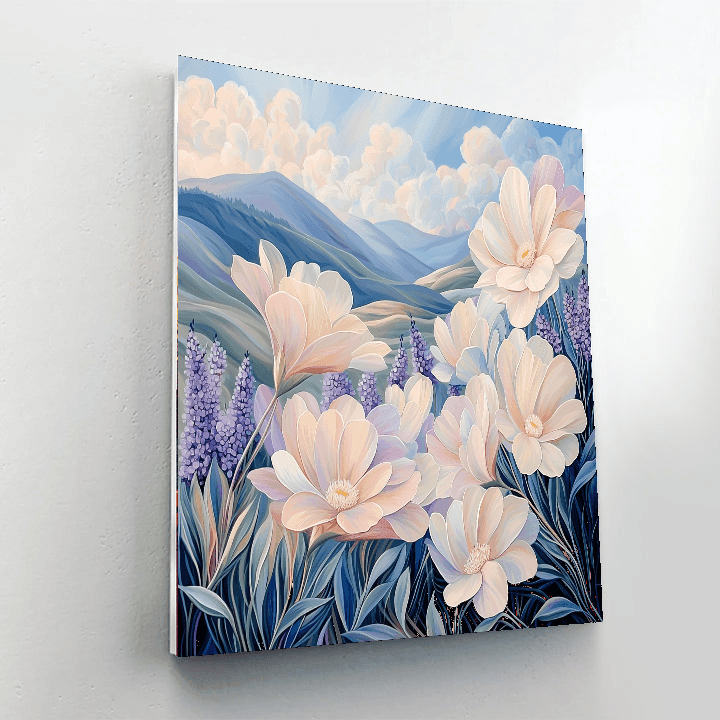 Georgia O'Keeffe Inspired Dreamy Flower Fields  Paint By Numbers Art