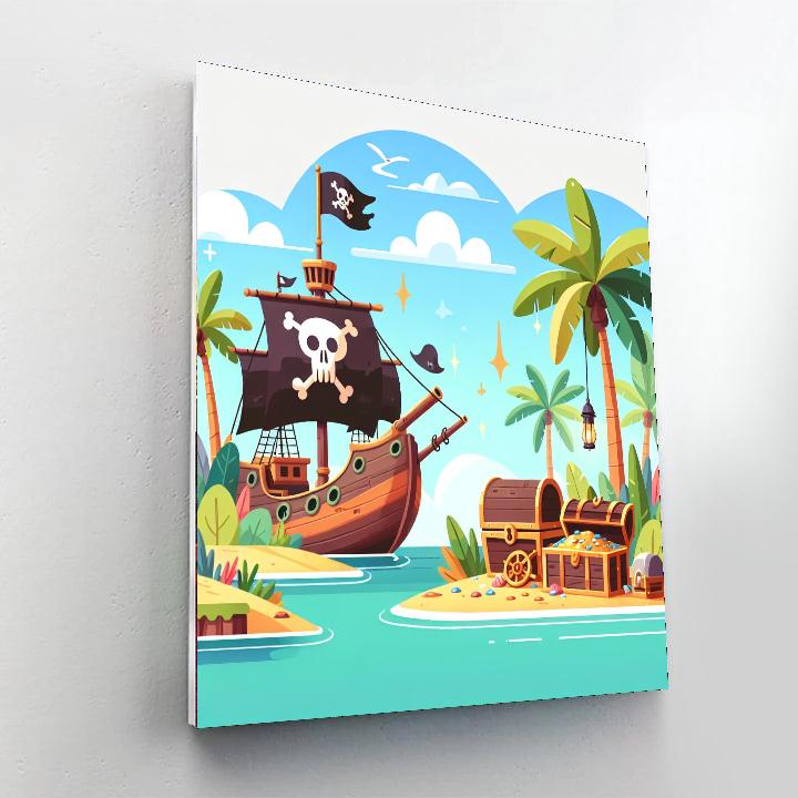 Treasure Island Escape Number Painting