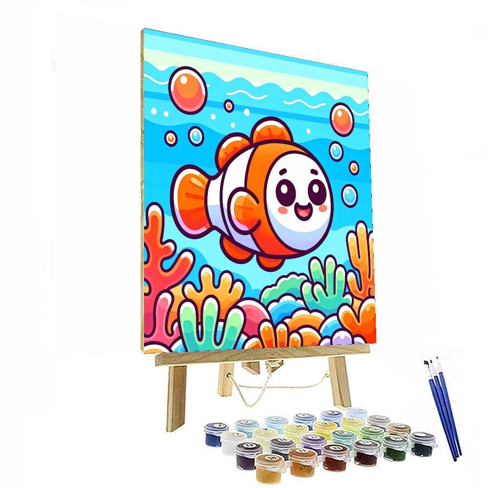 Joyful Clownfish Swim Paint By Number