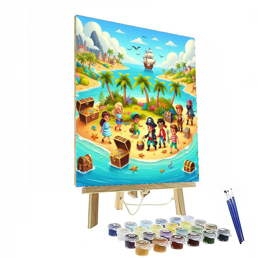 Fun Pirate Treasure Hunt Painting By Numbers Kit