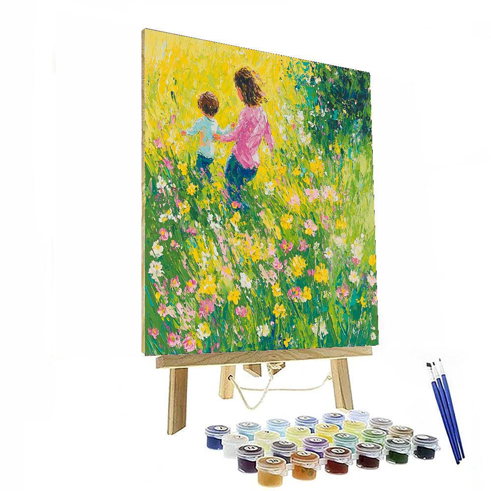 Laughter Among The Flowers Paint By Numbers Kits