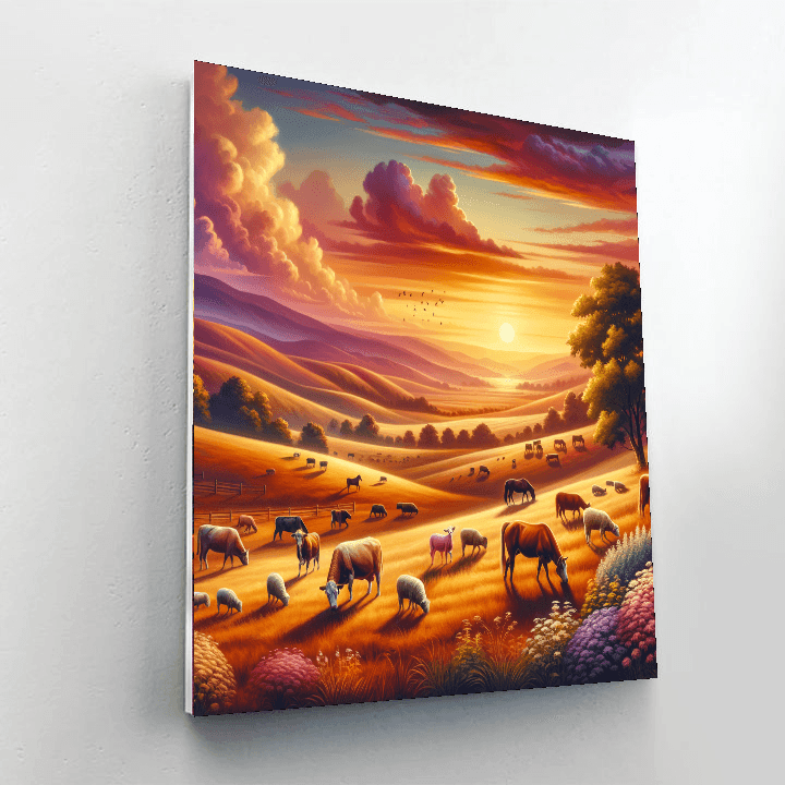 Pastoral Sunset Melody Paint By Color