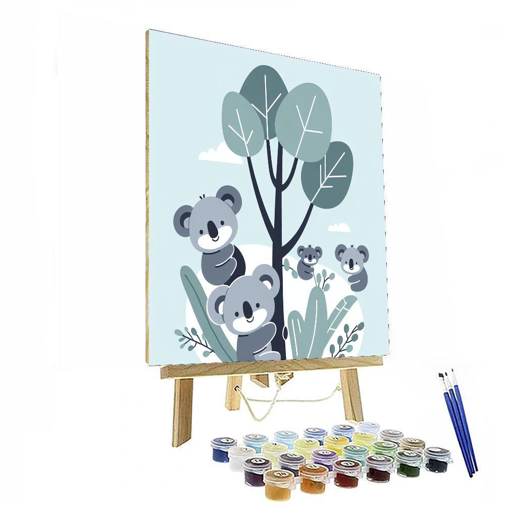 Kooky Koala Kaleidoscope Number Painting