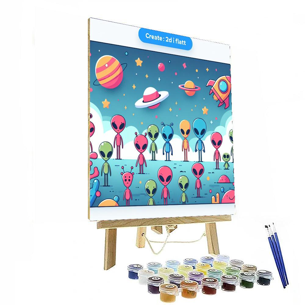 Alien Planet Numbered Painting Kits