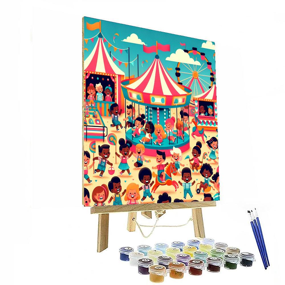 Colorful Carnival Day Number Painting
