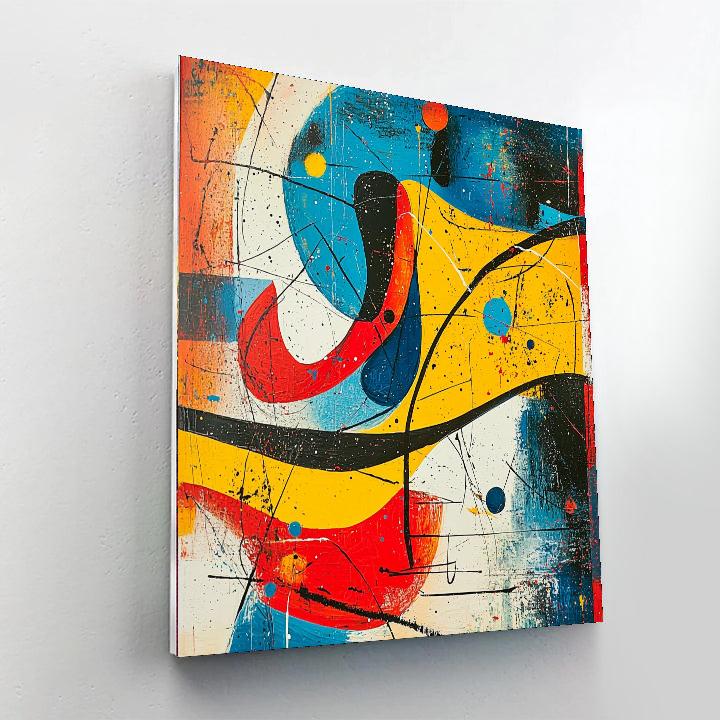 Joan Miró Inspired Surreal Vibrance  Paint By Numbers Art