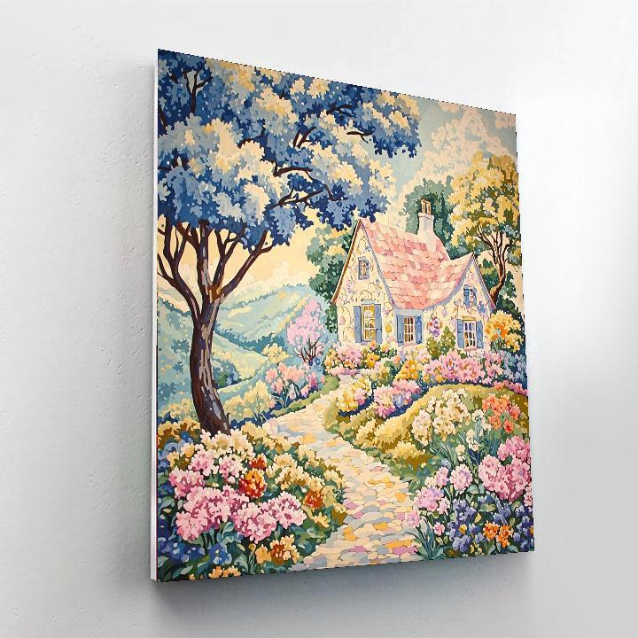 Kate Greenaway Inspired Whimsical Cottage Hideaway  Paint By Numbers