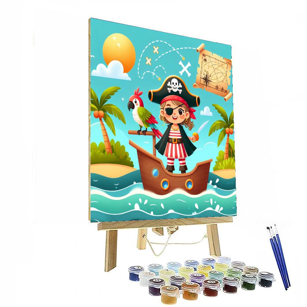 Pirate Ship Treasure Voyage DIY Paint By Numbers