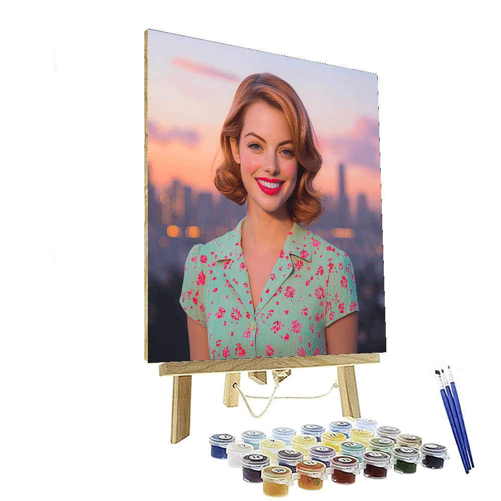 Emma Stone: The Whimsical Spirit Of La La Land Painting Number Kit