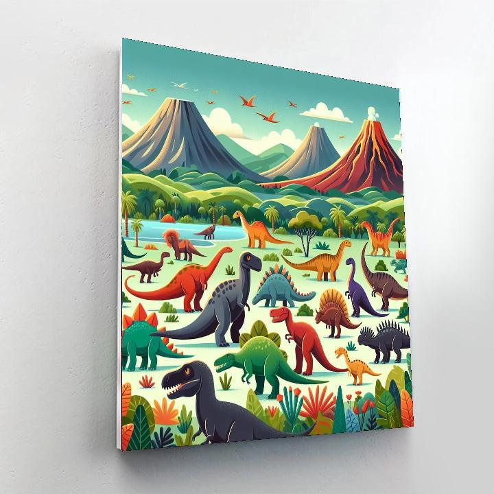 Gigantic Dino Discoveries Paint By Color