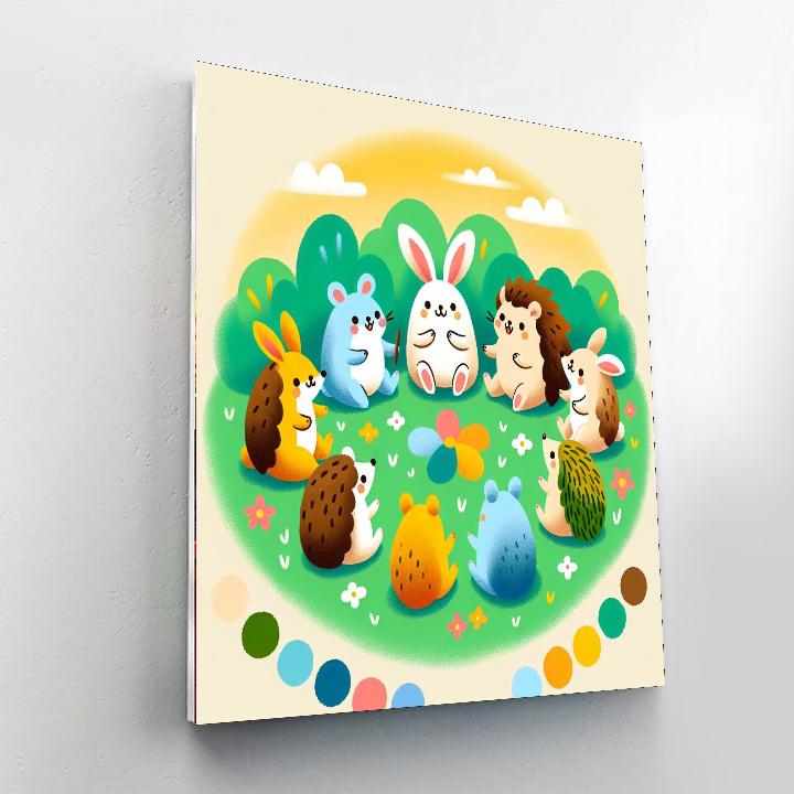 Merry Meadow Gathering Painting By Numbers Kit