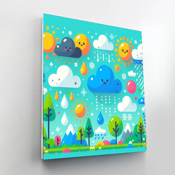 Wacky Weather World Number Painting