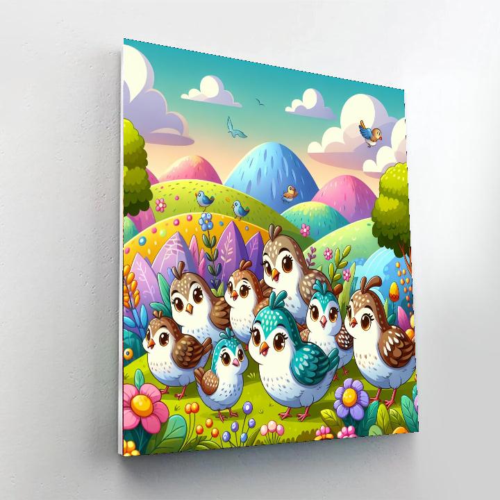 Quirky Quail Quest Numbered Painting Kits