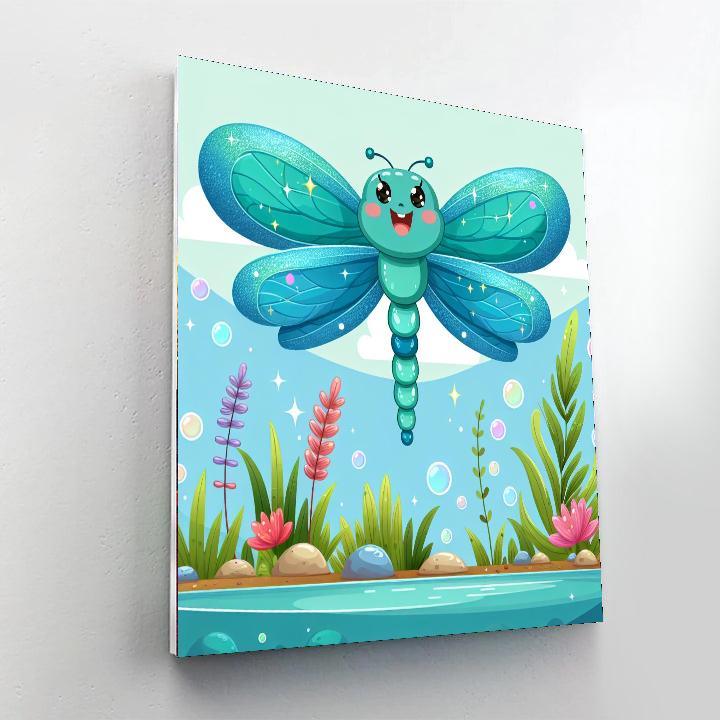 Dreamy Dragonfly DIY Paint By Numbers