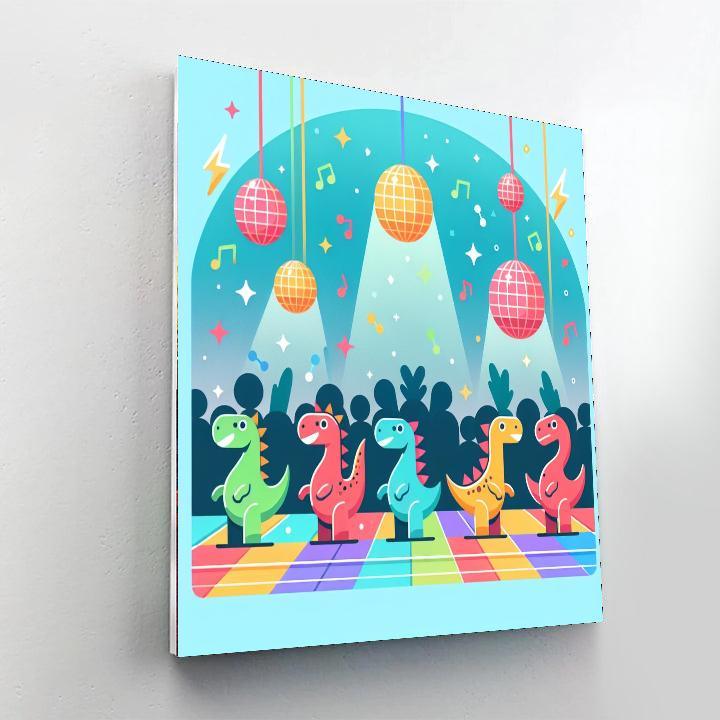 Funky Dino Disco Paint By Number