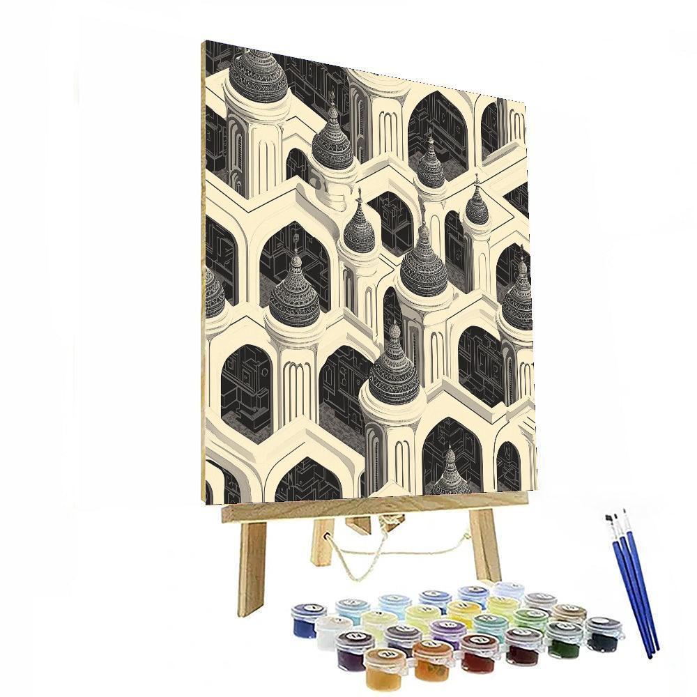 M.C. Escher Inspired Veils Of Infinity  Paint By Numbers