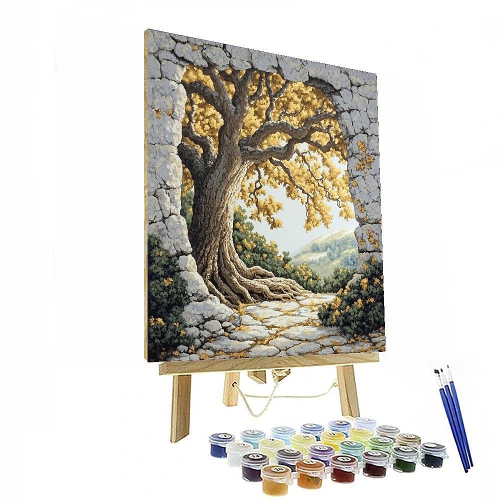 Michelangelo Inspired Eternal Tree Of Wisdom  Paint By Numbers