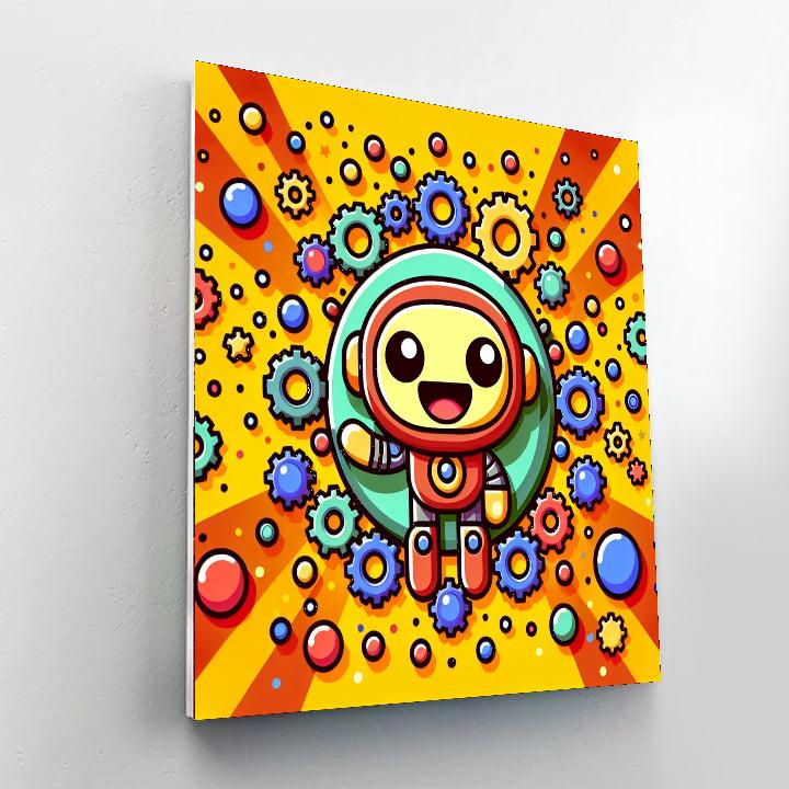 Excited Robot Paint By Numbers Kits