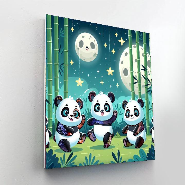 Moonlit Panda Party Painting By Numbers Kit