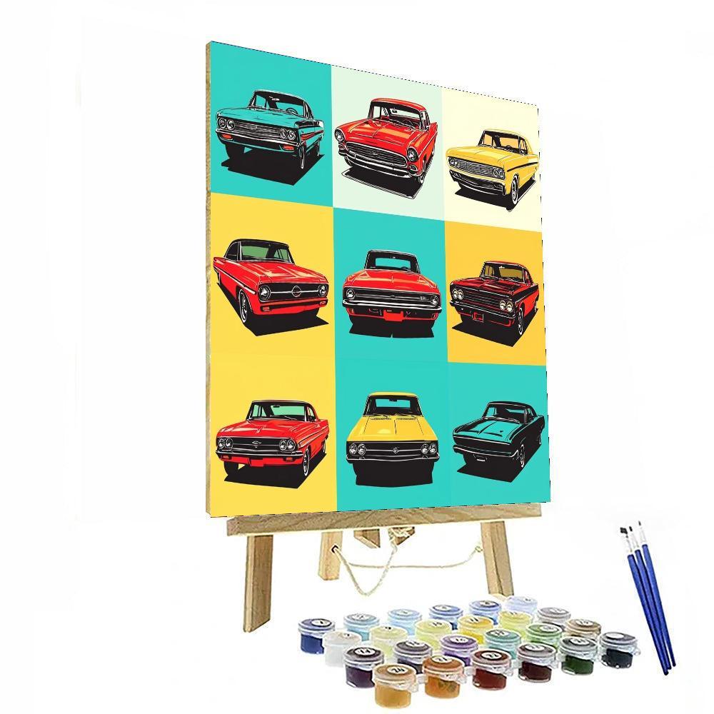 Andy Warhol Inspired Vintage Motors  Paint By Numbers