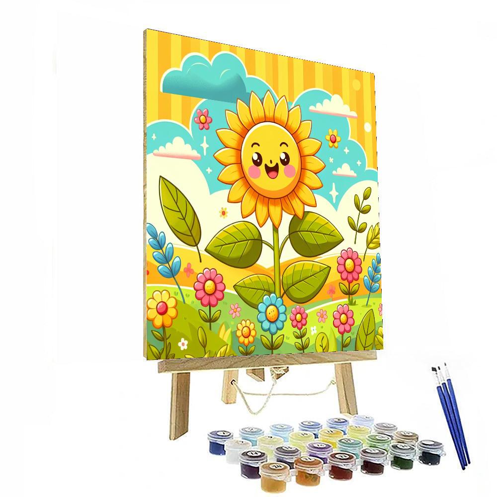 Playful Sunflower Paint By Numbers Kits