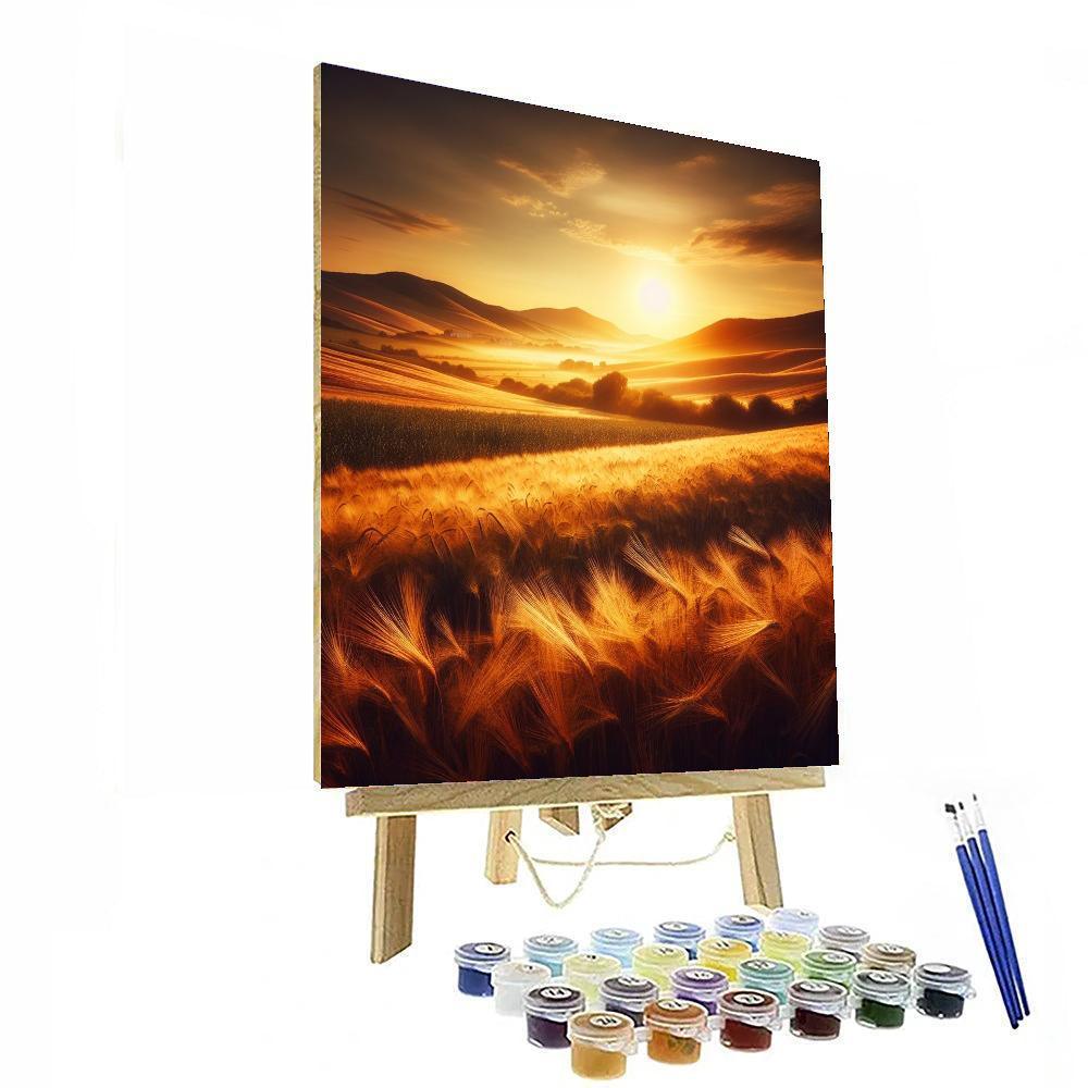 Countryside Sunset Tranquility Painting By Numbers Kit