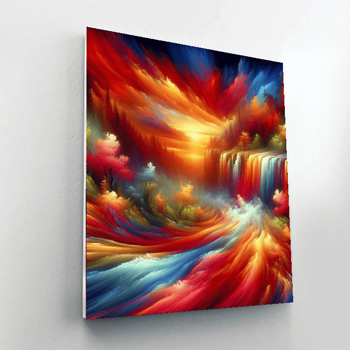 Crimson Cascade Painting By Numbers Kit